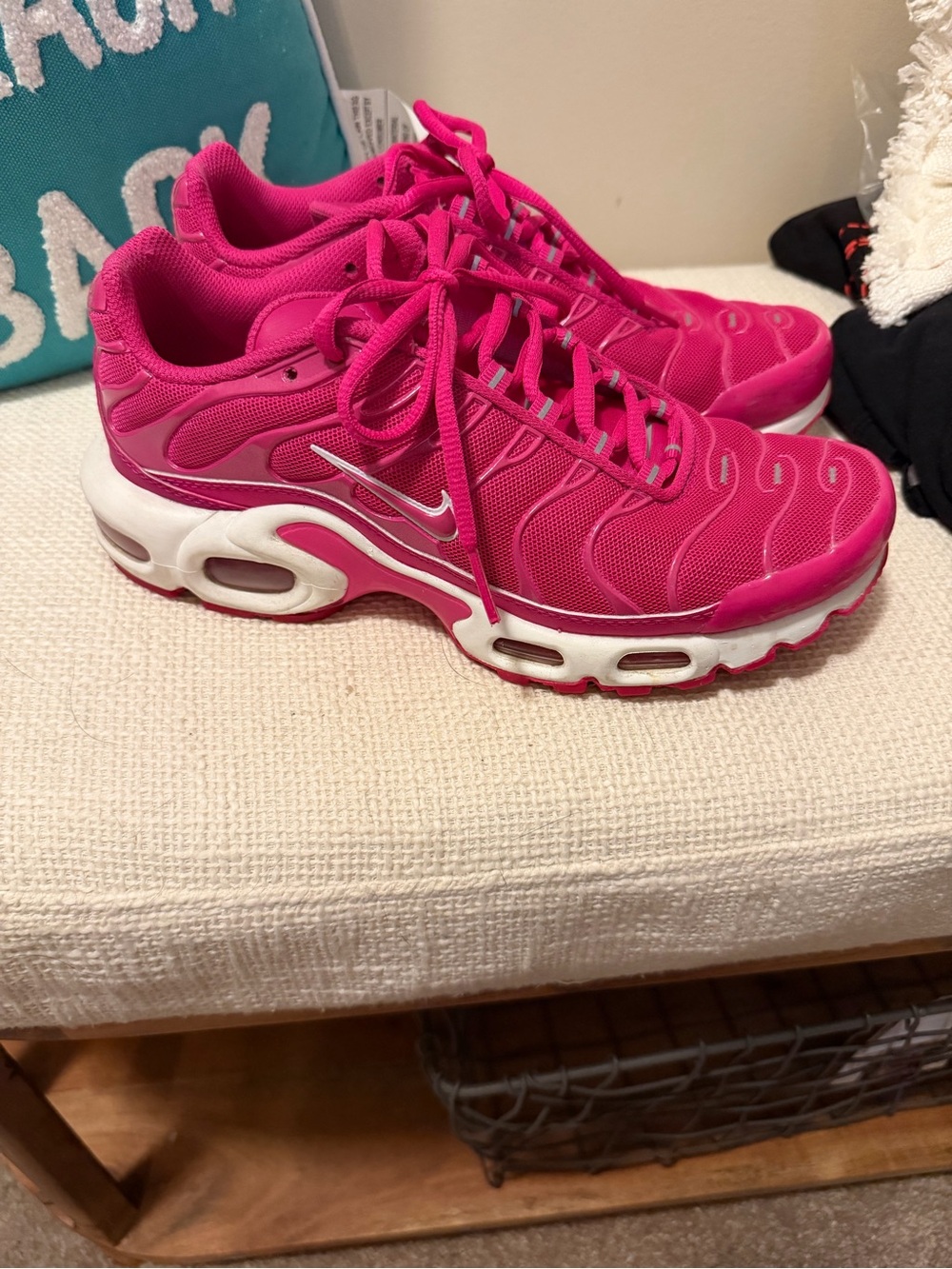 Nike Women’s Hot Pink Athletic Sneakers with White Accents